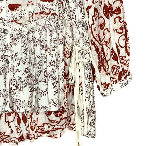 Free People Henna & Floral Design Tunic Top - Picture 4 of 12